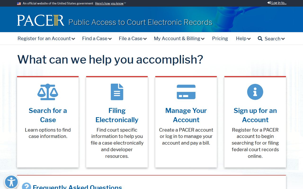 Federal court case lookup separate from Jefferson Davis Parish criminal cases