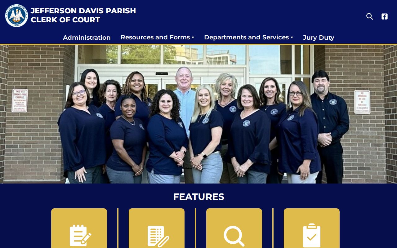 Jefferson Davis Parish court case lookup through the clerk portal